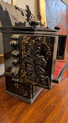 Lot 152 - A small ivory-inlaid rosewood writing cabinet