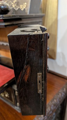 Lot 152 - A small ivory-inlaid rosewood writing cabinet