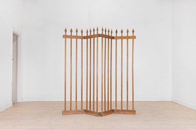 Lot 679 - A four-fold room screen