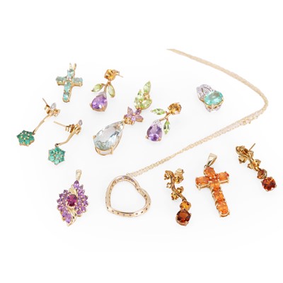 Lot 307 - A group of gemstone set jewellery