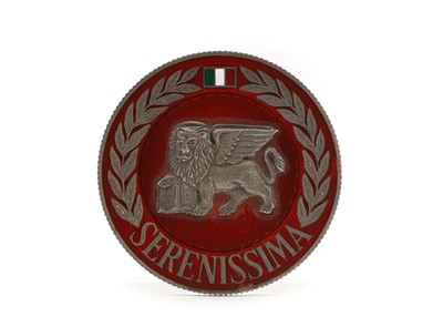 Lot 20 - A prototype 'Serenissima' automobile badge