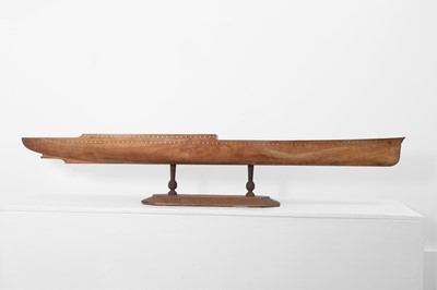 Lot 100 - A carved sycamore shipbuilder's model