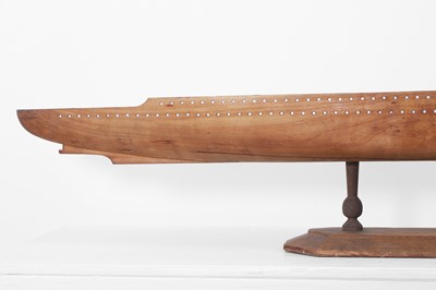 Lot 100 - A carved sycamore shipbuilder's model
