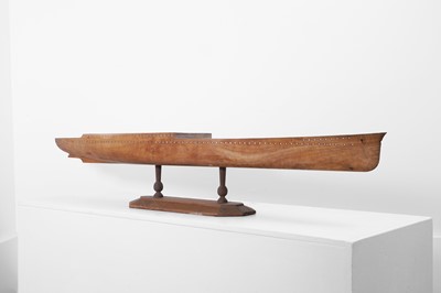 Lot 100 - A carved sycamore shipbuilder's model