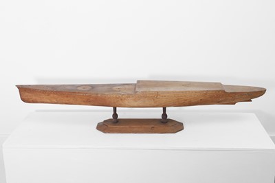 Lot 100 - A carved sycamore shipbuilder's model