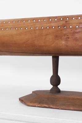 Lot 100 - A carved sycamore shipbuilder's model