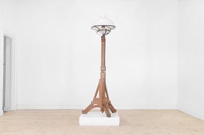 Lot 13 - A Gothic Revival pine floor lamp