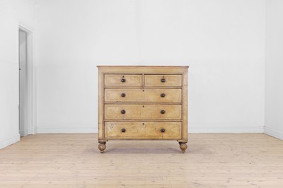 Lot 39 - A scumbled pine chest of drawers