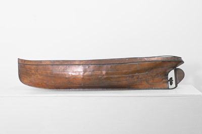 Lot 101 - A copper ship's hull model