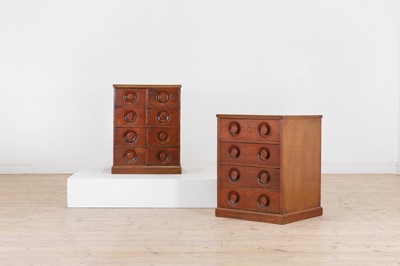 Lot 24 - A pair of mahogany chemist's cabinets