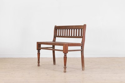 Lot 103 - A Victorian oak hall bench
