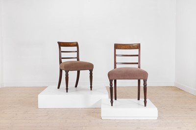 Lot 597 - A set of eight George III mahogany dining chairs
