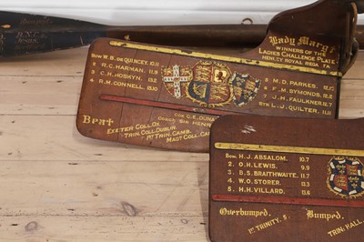 Lot 25 - An Oxford University painted and gilt-decorated oar