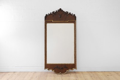 Lot 37 - A George II-style mahogany and parcel-gilt pier mirror
