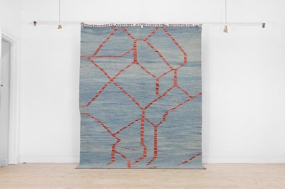Lot 608 - A flat-weave wool rug