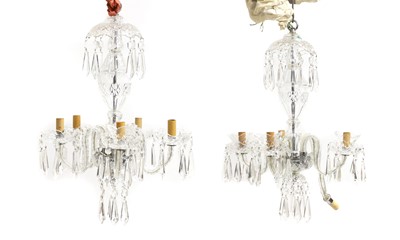 Lot 534 - A Waterford glass chandelier