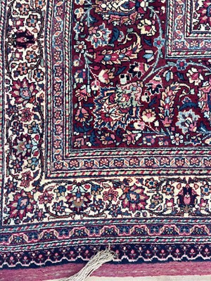 Lot 513 - A Persian Mashad Amoghli wool carpet