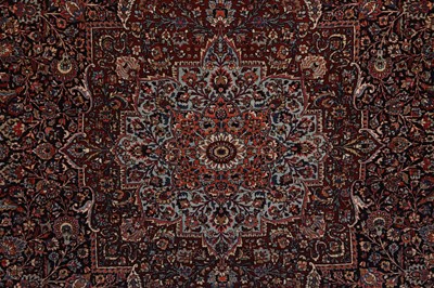 Lot 513 - A Persian Mashad Amoghli wool carpet