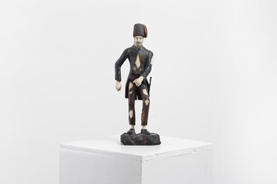 Lot 398 - A boxwood and bone figure of a mercenary