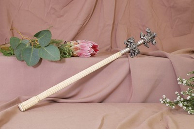 Lot 329 - A Victorian 'City of London' ceremonial white-metal tipstaff