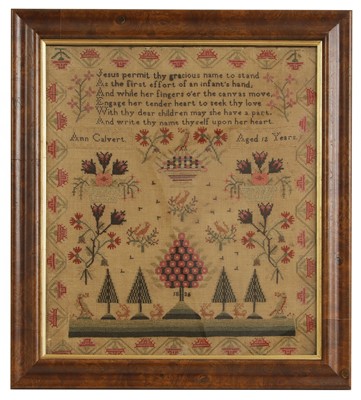 Lot 328 - A George V needlework sampler