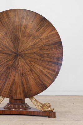 Lot 682 - A neoclassical walnut and parcel-gilt guéridon