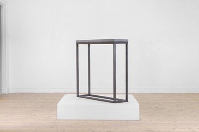Lot 665 - A modernist steel console table