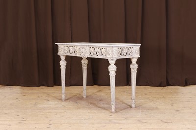 Lot 344 - A neoclassical painted pine pier table