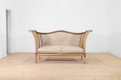 Lot 118 - A Louis XVI-style painted wooden settee