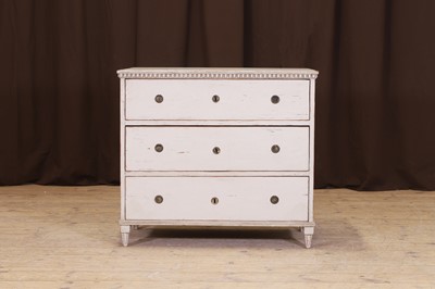 Lot 56 - A Gustavian-style painted pine chest of drawers