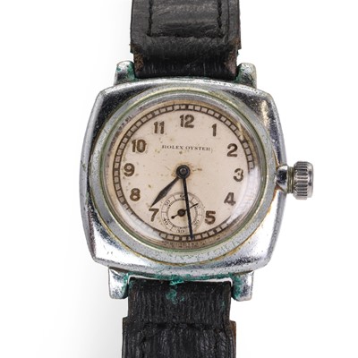 Lot 412 - A gentlemen's steel Rolex Oyster mechanical strap watch