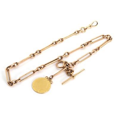 Lot 397 - A 15ct gold Albert chain