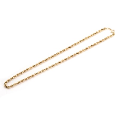 Lot 374 - A 9ct gold rope twist link chain