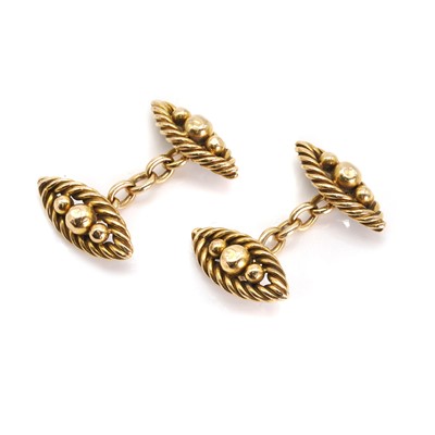 Lot 316 - A pair of gold cufflinks, c.1900