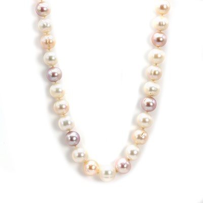 Lot 205 - A multi coloured freshwater pearl necklace