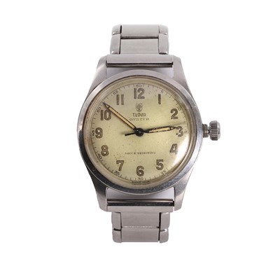 Lot 431 - A gentlemen's stainless steel Tudor Oyster mechanical bracelet watch