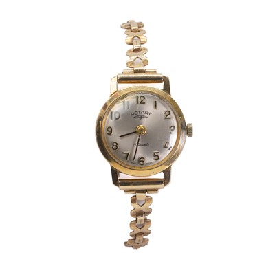 Lot 421 - A ladies' 9ct gold Rotary mechanical bracelet watch