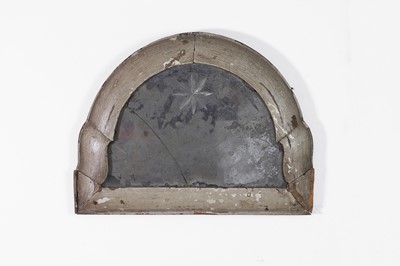 Lot 129 - A painted wooden mirror