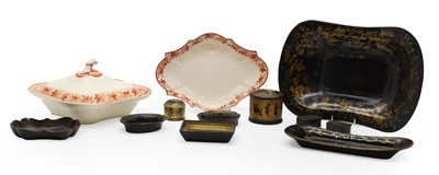 Lot 318 - A regency shaped toleware tray
