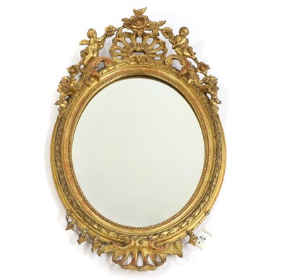 Lot 673 - A gilt framed wall mirror