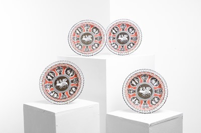 Lot 350 - A set of four Herculaneum Pottery plates