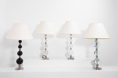 Lot 53 - A group of four 'Glass Ball' table lamps by Charles Edwards