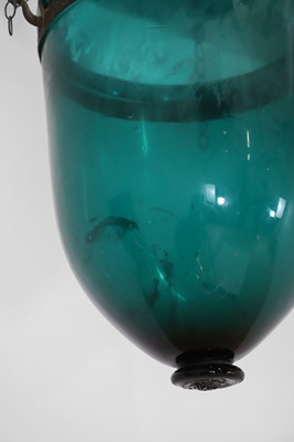 Lot 26 - A green glass mosque lantern