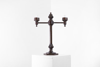 Lot 17 - A patinated bronze 'Palmer' table lamp by Charles Edwards