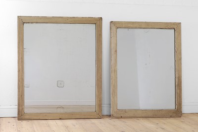 Lot 131 - A near pair of painted wooden pier mirrors
