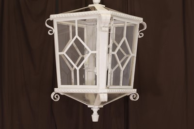 Lot 31 - A large painted-metal hanging lantern