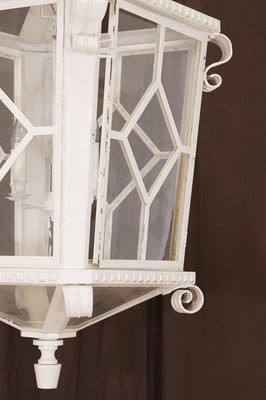 Lot 31 - A large painted-metal hanging lantern