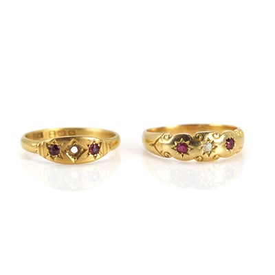 Lot 242 - Two antique gold rings