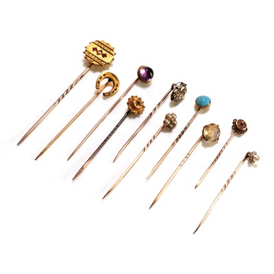 Lot 306 - A collection of Victorian and Edwardian stick pins