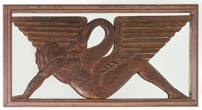 Lot 78 - An Art Deco-style patinated metal and glass mirror